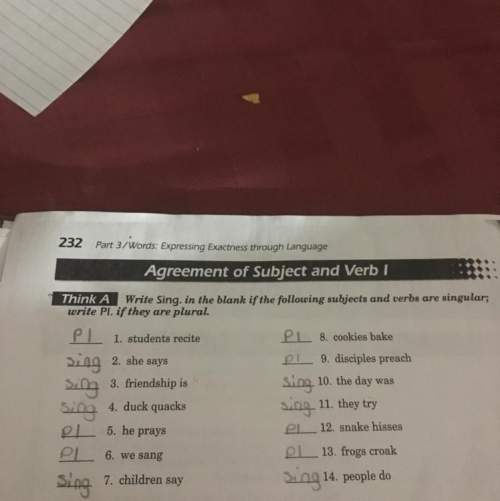 Are these correct if they are not then give me the right answer