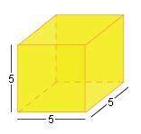 What is the surface area of the cube below? a. 150 units^2b. 75 units^