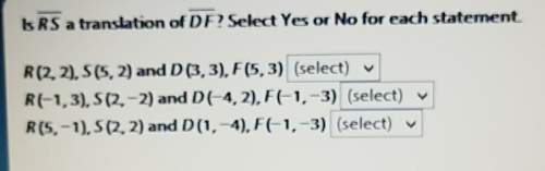 Is rs a translation of df? select yes or no for each statement