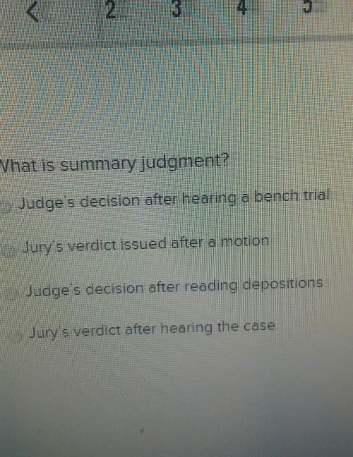 What is a summary judgement?