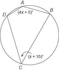 Urgent quadrilateral abcd  is inscribed in a circle. what is the measure of angle a?