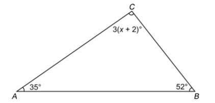 Need write an equation using the triangle sum theorem.