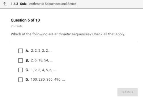 Which of the following are arithmetic sequences? check all that apply. (picture)