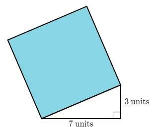 Two sides of a right triangle measure 7 units and 3 units. what is the area
