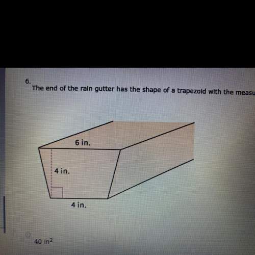The end of the rain gutter has the shape of a trapezoid with the measurements shown. find the area o