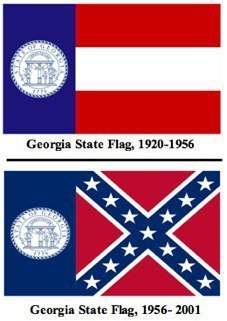 When the state of georgia changed the design of its flag in 1956, many people objected. what can you