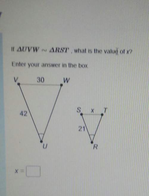 If uvw ~ rst ,what is the value of x?