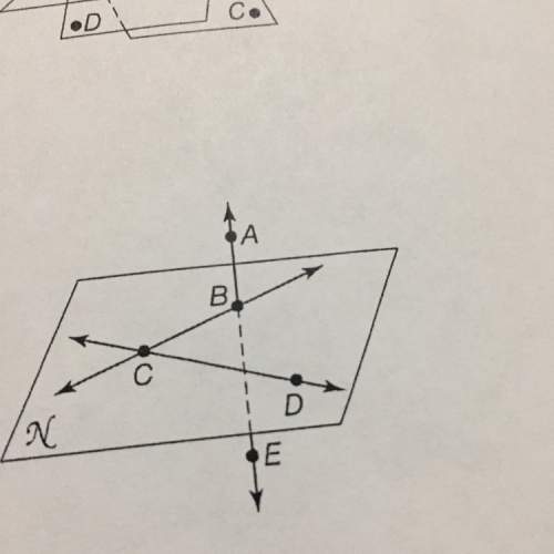 Name the intersection of plane n and line ae