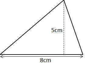 Find the area of the triangles. show all work and make sure to include the formula you used! &lt;