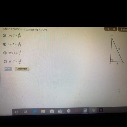 Which equation is correct for triangle xyt