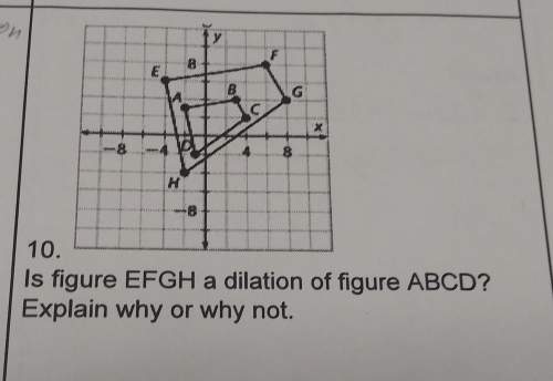 Is figure efgh a dilation of figure abcd? explain why or why not.