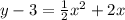 y-3=\frac{1}{2} x^{2}+2x