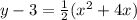 y-3=\frac{1}{2}(x^{2}+4x)