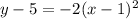 y-5=-2(x-1)^{2}