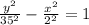 \frac{y^{2}}{35^{2}}-\frac{x^{2}}{2^{2}}=1