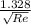 \frac{1.328}{\sqrt{Re}}