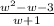 \frac{w^2-w-3}{w+1}