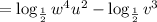 =\log_{\frac{1}{2}}w^4u^2-\log_{\frac{1}{2}}v^3