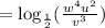 =\log_{\frac{1}{2}}(\frac{w^4u^2}{v^3})