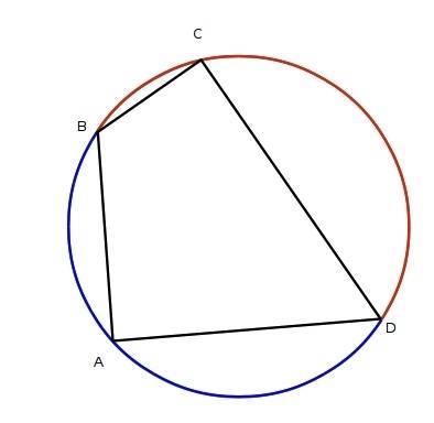 Is my work correct?   given:  abcd is an inscribed polygon. prove:  ∠a and ∠c  are supplementary ang