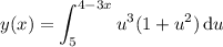 y(x)=\displaystyle\int_5^{4-3x}u^3(1+u^2)\,\mathrm du