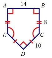 Ahome plate marker for a softball field is a pentagon with three right angles and two congruent angl