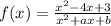 f(x) =  \frac{ {x}^{2} - 4x + 3 }{ {x}^{2}  +a x + b}