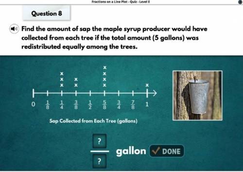 Find the amount of sap the maple syrup producer collected from each tree if the total amount (5 gall