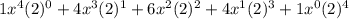 1x^4(2)^0 + 4x^3(2)^1 + 6 x^2(2)^2 + 4x^1(2)^3+1x^0(2)^4