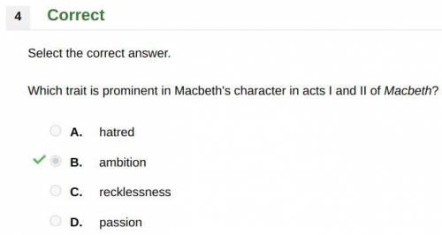 Which trait is prominent in acts 1 &  2 of macbeth