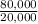 \frac{80,000}{20,000}