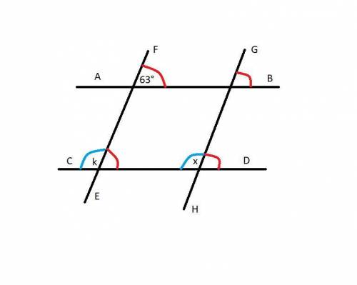 Ab ll cd and ef ll gh use the figure above to find the value of each angle