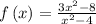 f\left(x\right)=\frac{3x^2-8}{x^2-4}