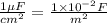 \frac{1\mu F}{cm^2}=\frac{1\times10^{-2}F}{m^2}