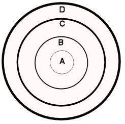The radius of the bulls-eye of the dartboard is 8 inches. the radius of each concentric circle (ther