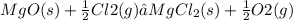 MgO(s) + \frac{1}{2}Cl2(g) → MgCl_{2}(s) + \frac{1}{2} O2(g)