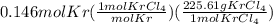 0.146molKr(\frac{1molKrCl_4}{molKr})(\frac{225.61gKrCl_4}{1molKrCl_4})