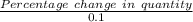 \frac{Percentage\ change\ in\ quantity }{0.1 }
