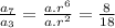 \frac{a_{7}}{a_{3} }=\frac{a.r^{6}}{a.r^{2}}=\frac{8}{18}