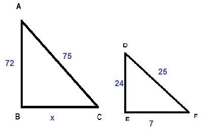 The triangles are similar. what is the value of x?  enter your answer in the box. x =  two right tri