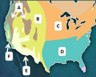 Look at the map above. all of the following climate regions are located in the lower 48 states, exce