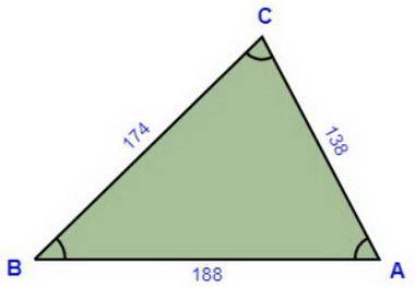Find the area of a triangle with a = 174 b = 138 and c = 188 round to the nearest tenth