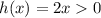 h(x)=2x0