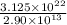 \frac{3.125\times 10^{22}}{2.90\times 10^{13}}