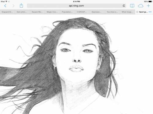 You draw a person and you can't think of there face what do you do look a pic of the, or what