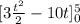 [3\frac{t^2}{2}-10t]^5_0