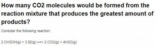 How many co2 molecules would be formed from the reaction mixture that produces the greatest amount o