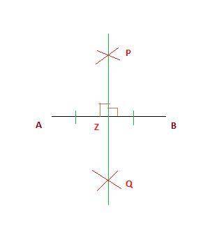 Which of these is a correct step in constructing the bisector of a line segment?  use the straighted