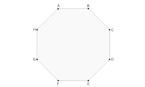 Select the correct answer from each drop-down menu.the regular octagon abcdefgh rotates 135º clockwi