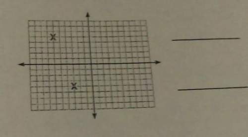 What are the coordinates of the two points on the grid?